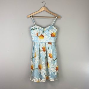 Minuet Daisy Sunflower Sun Dress with Bustier Top